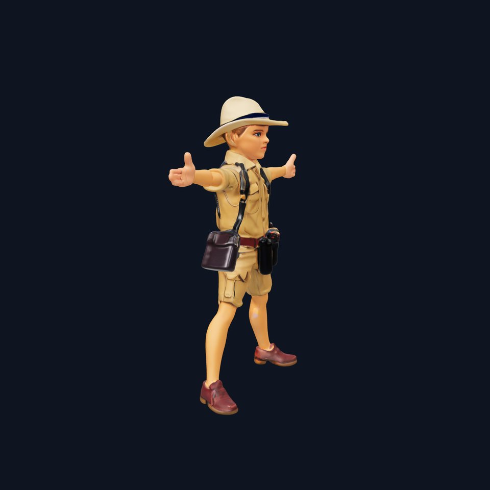 Adventurous Explorer Kid model pack